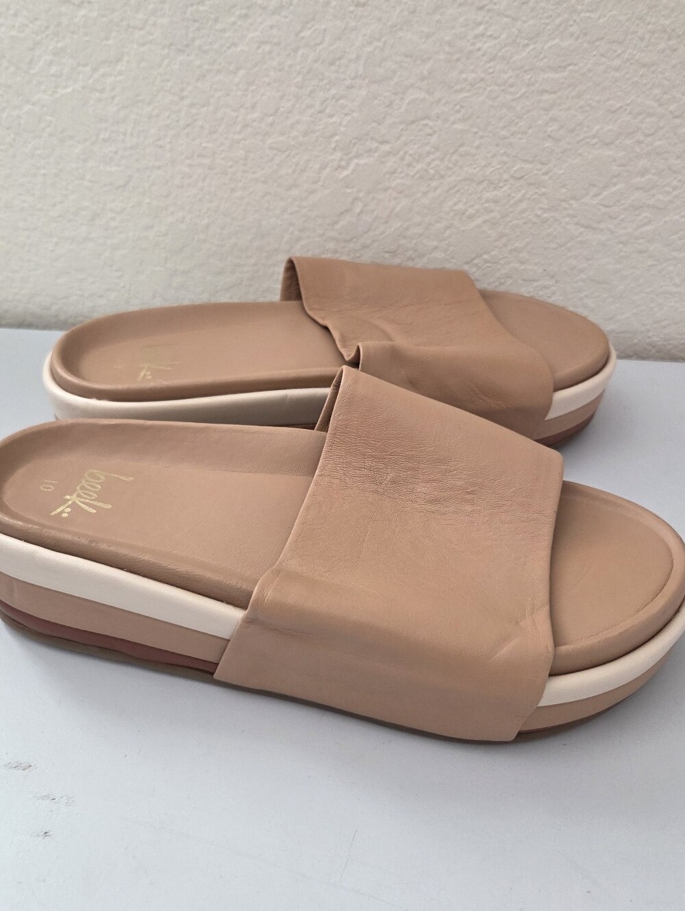 Beek Albatross Stripe Slide Sandals Size 10